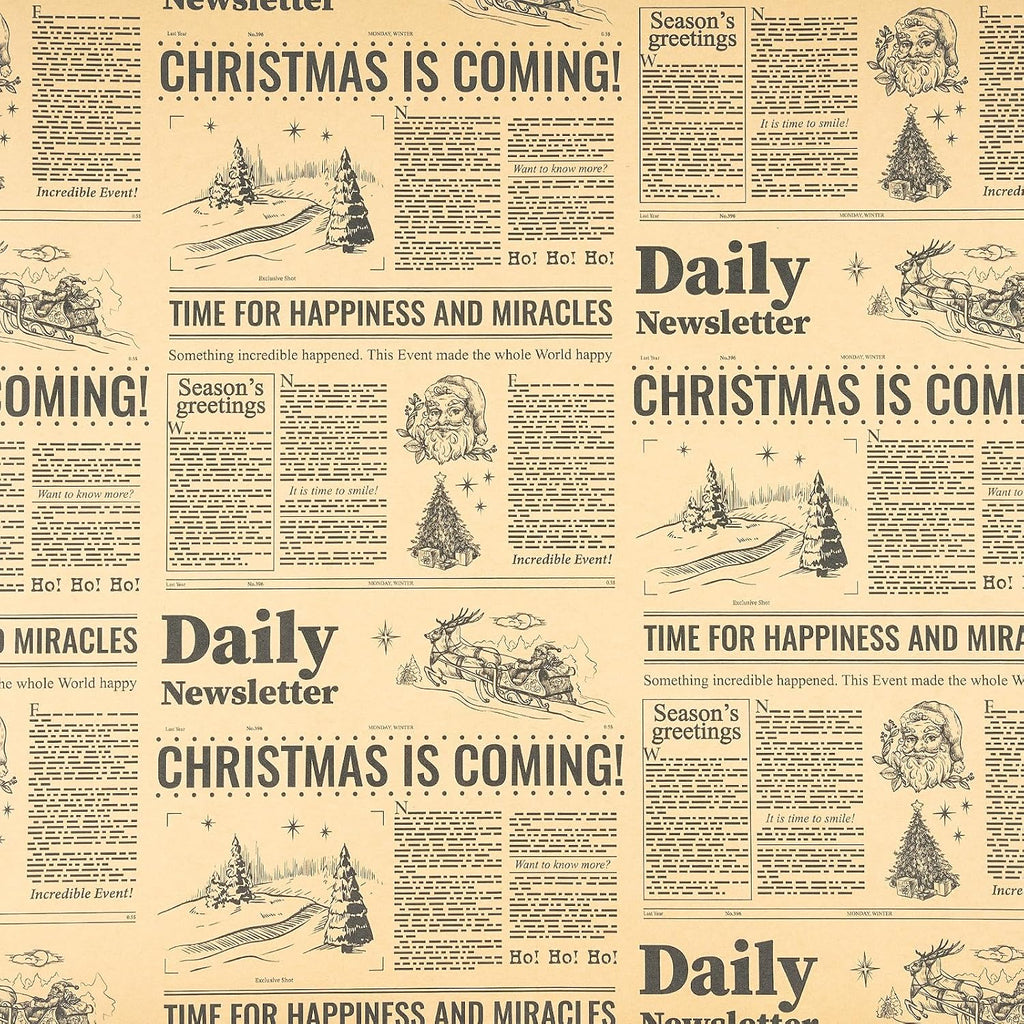 RUSPEPA Christmas Wrapping Paper – 17" x 16.4 Ft Mini Rolls