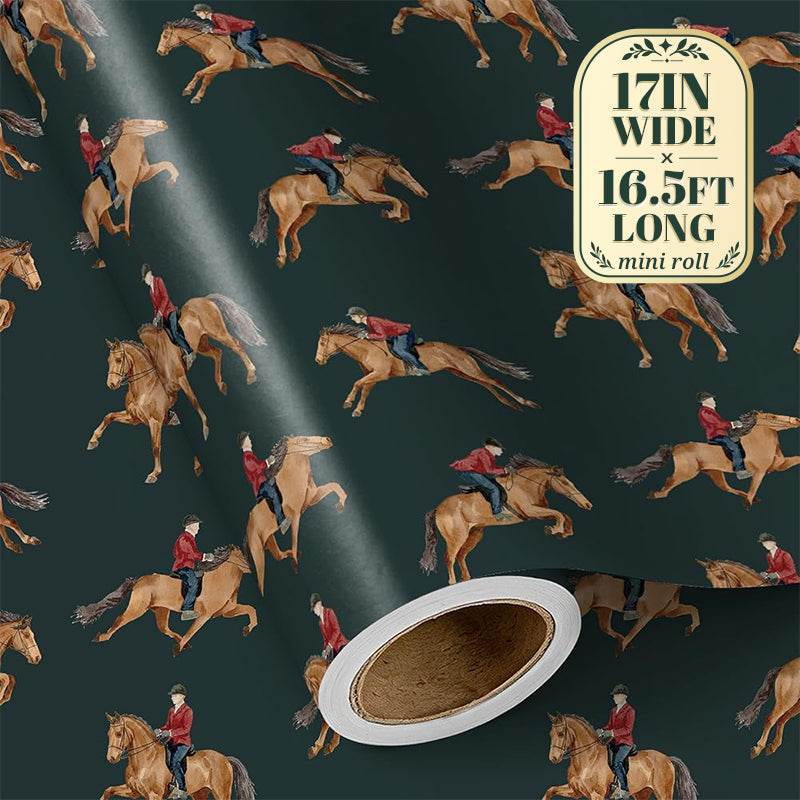 RUSPEPA Christmas Wrapping Paper – 17" x 16.4 Ft Mini Rolls