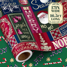 Load image into Gallery viewer, RUSPEPA Christmas Wrapping Paper – 17" x 16.4 Ft Mini Rolls