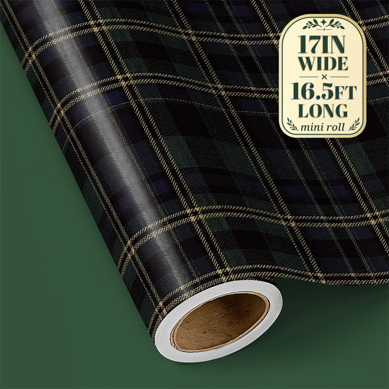 RUSPEPA Christmas Wrapping Paper – 17" x 16.4 Ft Mini Rolls
