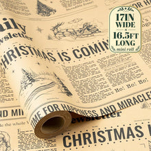 Load image into Gallery viewer, RUSPEPA Christmas Wrapping Paper – 17" x 16.4 Ft Mini Rolls