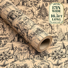 Load image into Gallery viewer, RUSPEPA Christmas Wrapping Paper – 17" x 16.4 Ft Mini Rolls