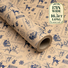 Load image into Gallery viewer, RUSPEPA Christmas Wrapping Paper – 17" x 16.4 Ft Mini Rolls