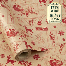 Load image into Gallery viewer, RUSPEPA Christmas Wrapping Paper – 17" x 16.4 Ft Mini Rolls