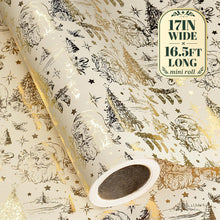 Load image into Gallery viewer, RUSPEPA Christmas Wrapping Paper – 17" x 16.4 Ft Mini Rolls