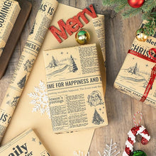 Load image into Gallery viewer, RUSPEPA Christmas Wrapping Paper – 17" x 16.4 Ft Mini Rolls