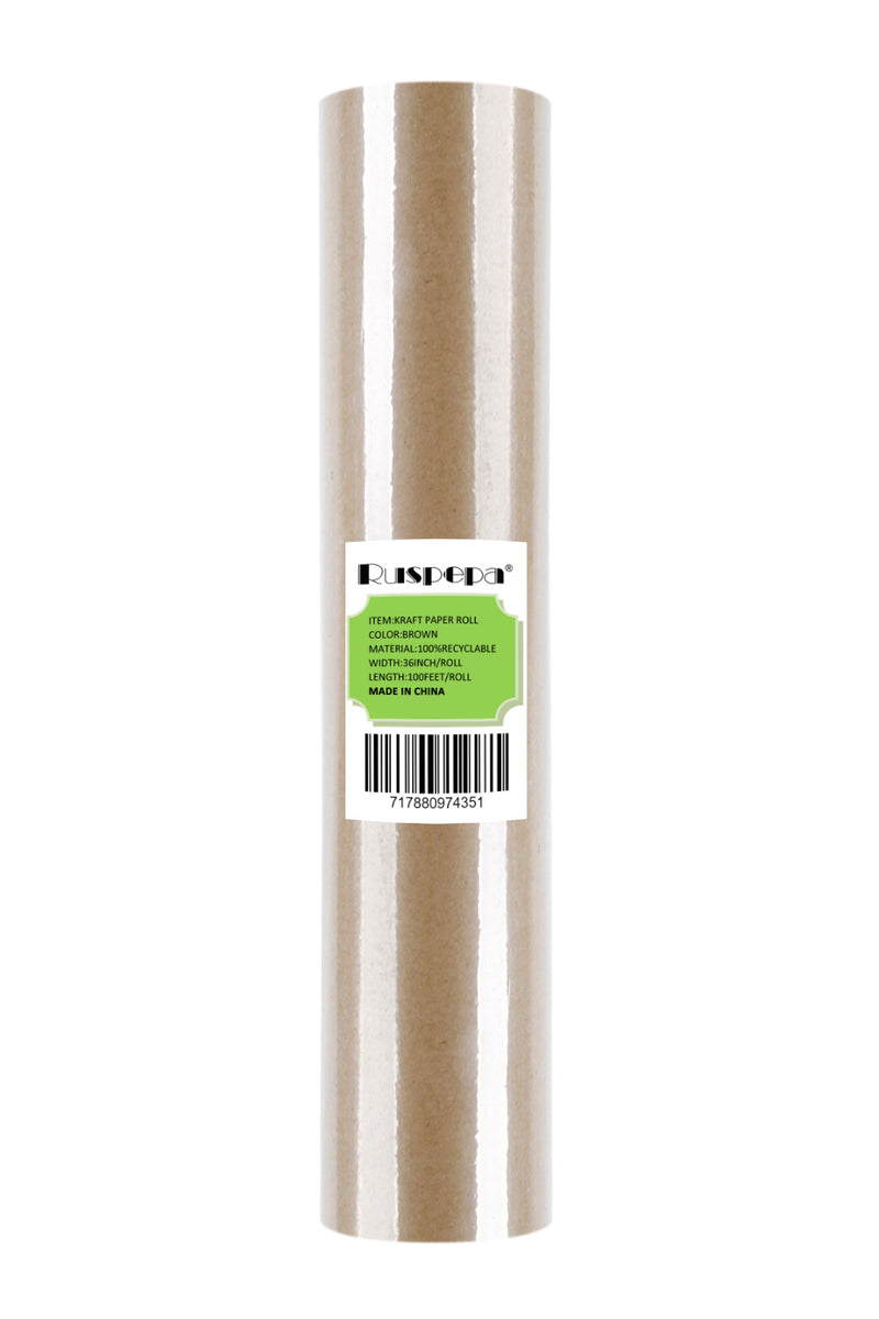 Brown Kraft Paper Roll - 36 Inch x 100 Feet - Recycled Paper Perfect f ...