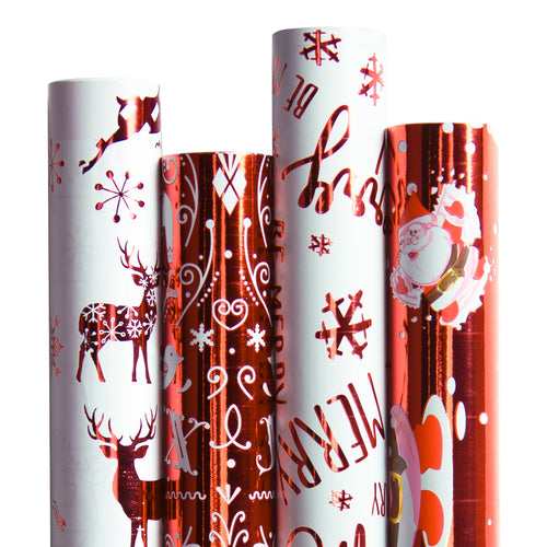  RUSPEPA Christmas Wrapping Paper, Jumbo Roll Kraft Paper -  House Tree Flower Design for Holiday Gift Wrap - 30 Inches x 100 Feet :  Health & Household
