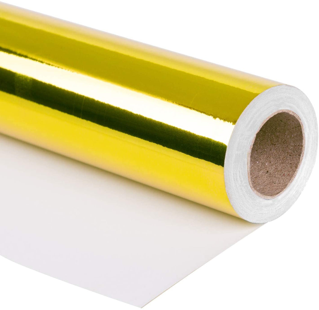 RUSPEPA Gold Metallic Wrapping Paper - 81.5 Sq Ft - Solid Color Paper –  Ruspepa